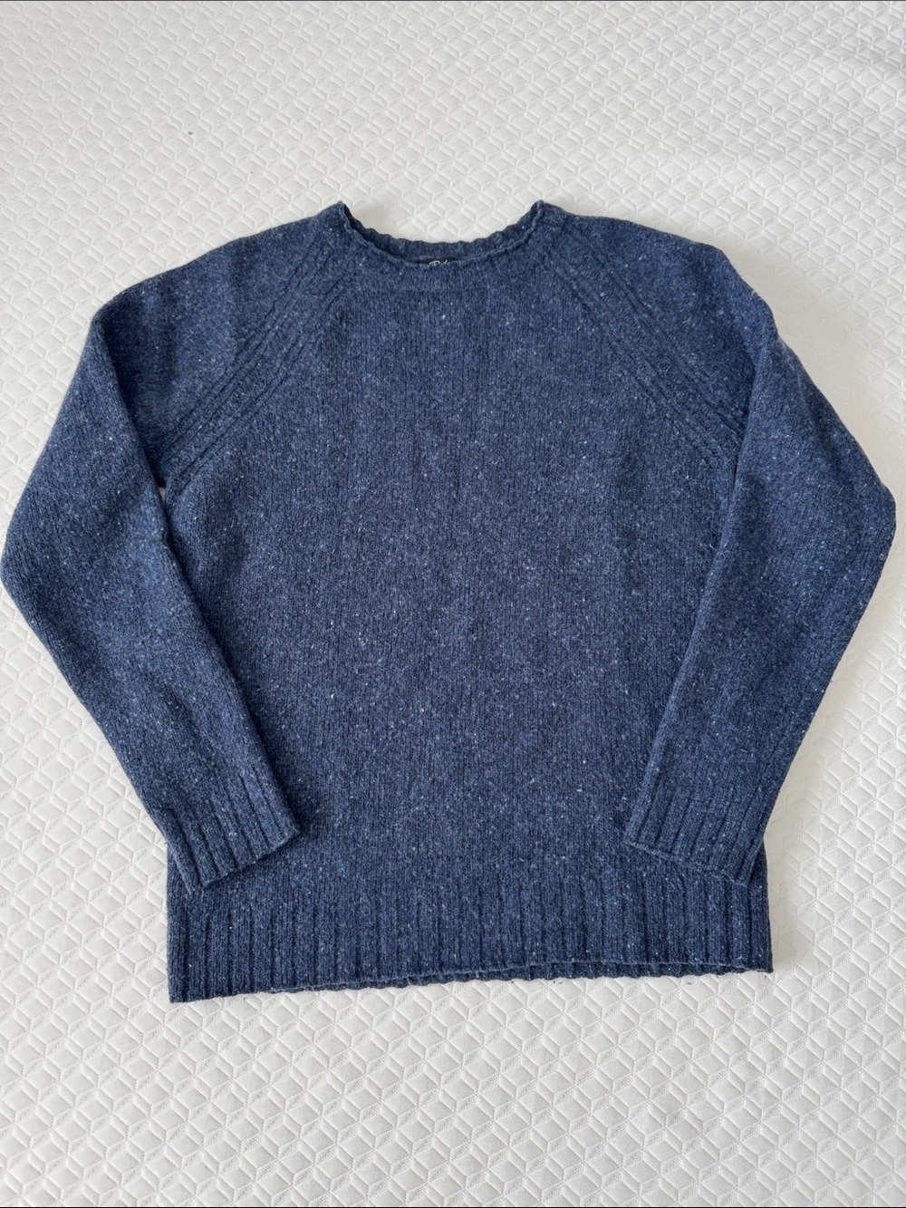 Rails Mens Arwin Navy Crewneck Sweater Wool Speckled Knit